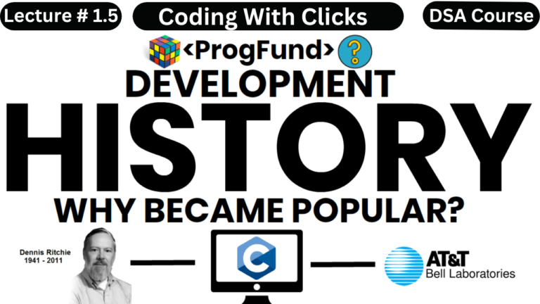 History of C Language – History of C and its importance – C Language Background – Programming Fundamentals Full Course