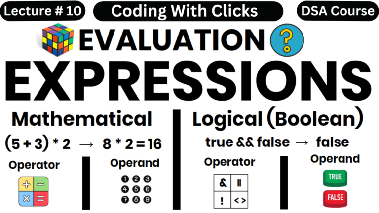 Expression Evaluation in Data Structures | Operators, Precedence & Boolean Logic Explained!